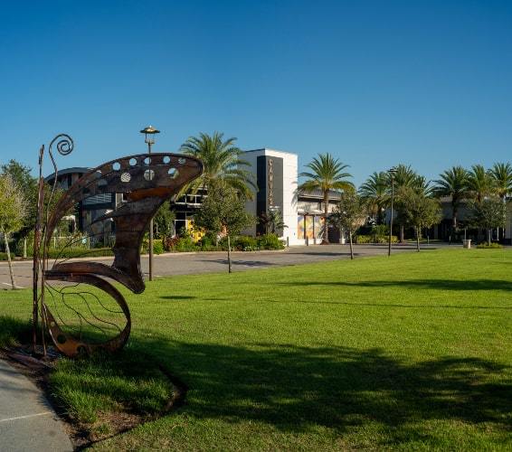 Sculpture in Lake Nona park