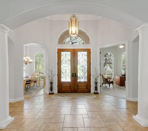 Entranceway of luxurious home in the Orlando area