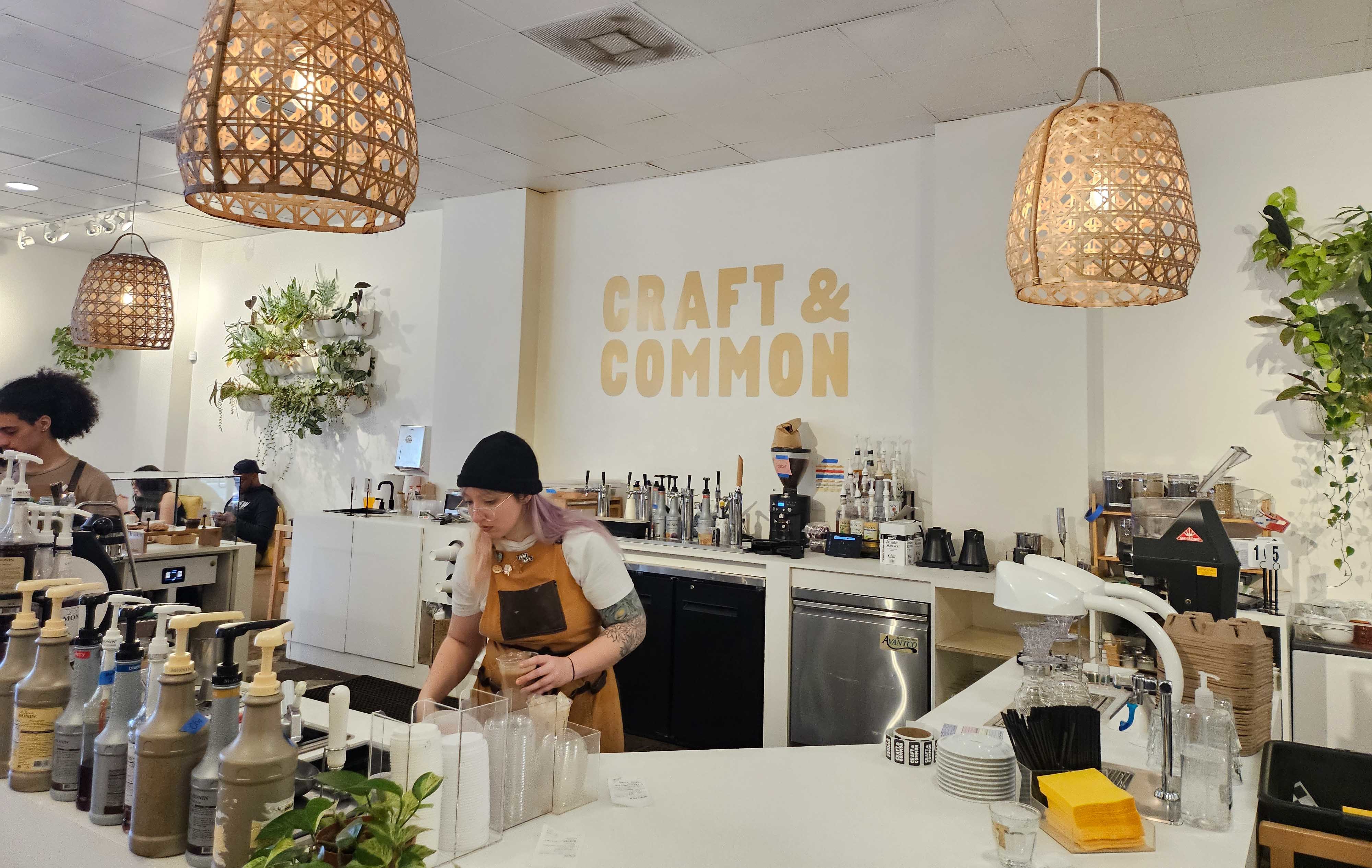 Craft and common coffee bar and logo