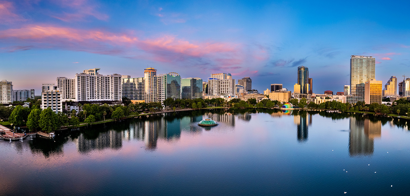 Sunset at Lake Eola