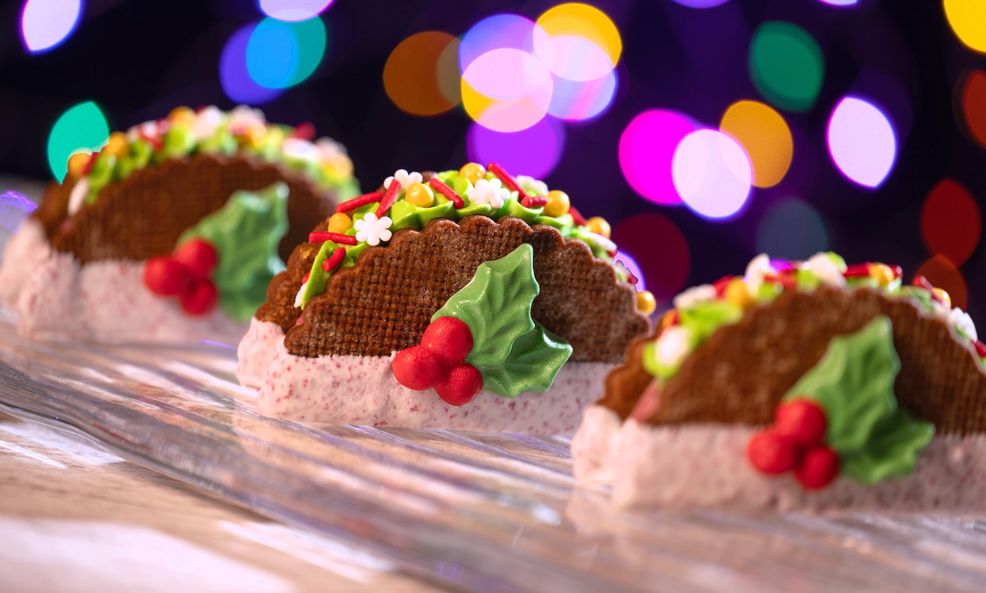 The Taco ‘bout a Holiday Cookie! from Disney Jollywood Nights. Photo courtesy of Walt Disney World Resort