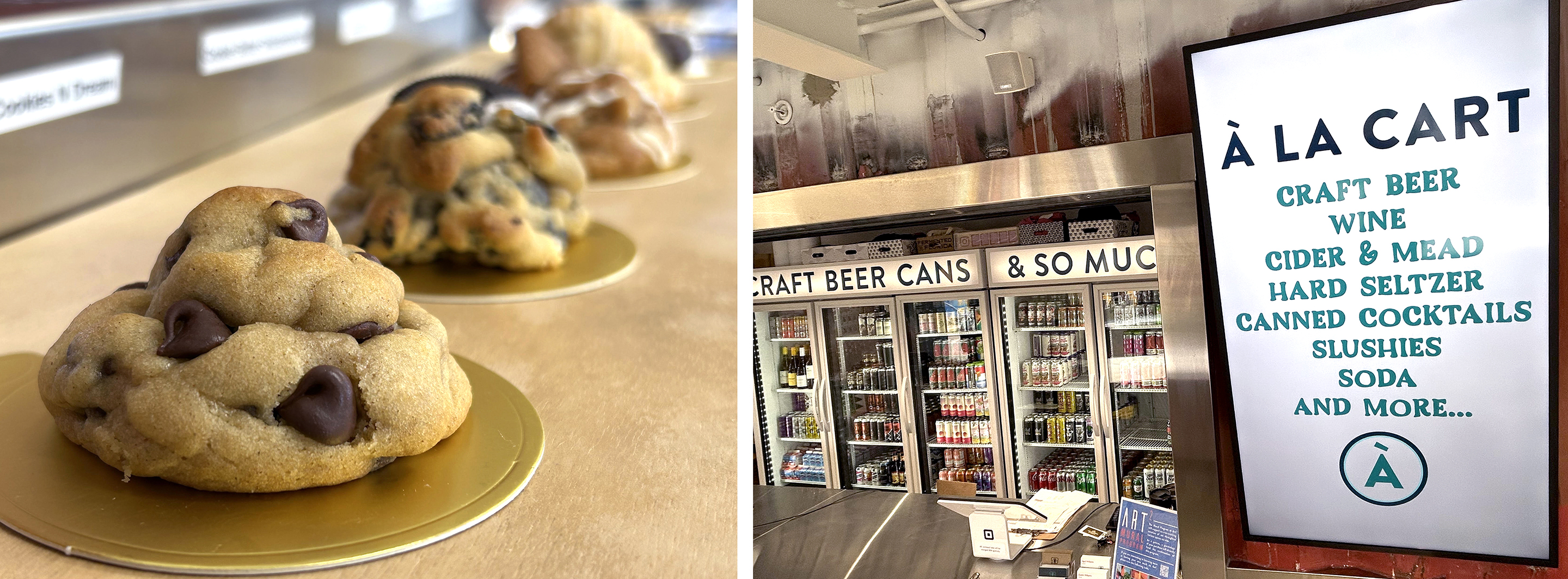 Cookies and craft beer will be available in the food hall.
