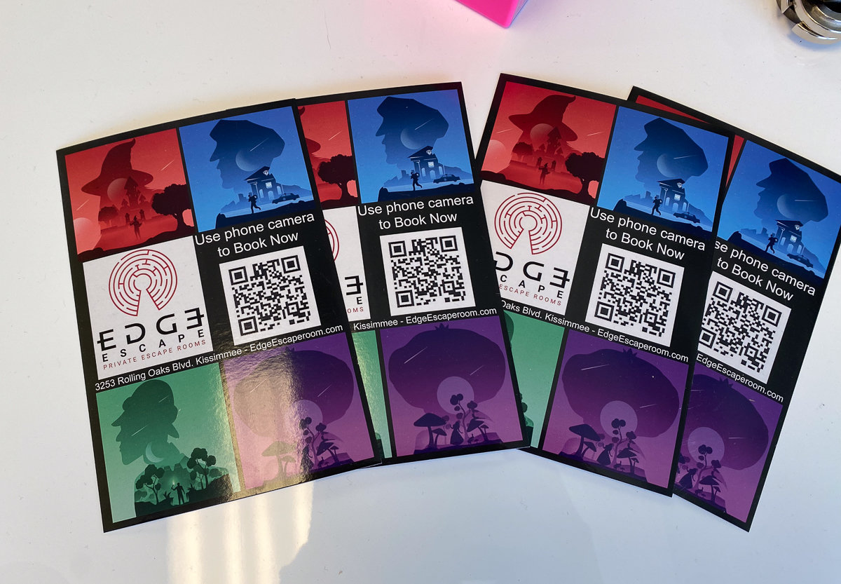 tickets for the edge escape rooms with barcode
