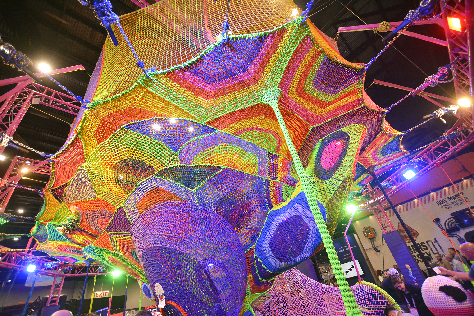 A  giant crocket playground by the Ropeland company.